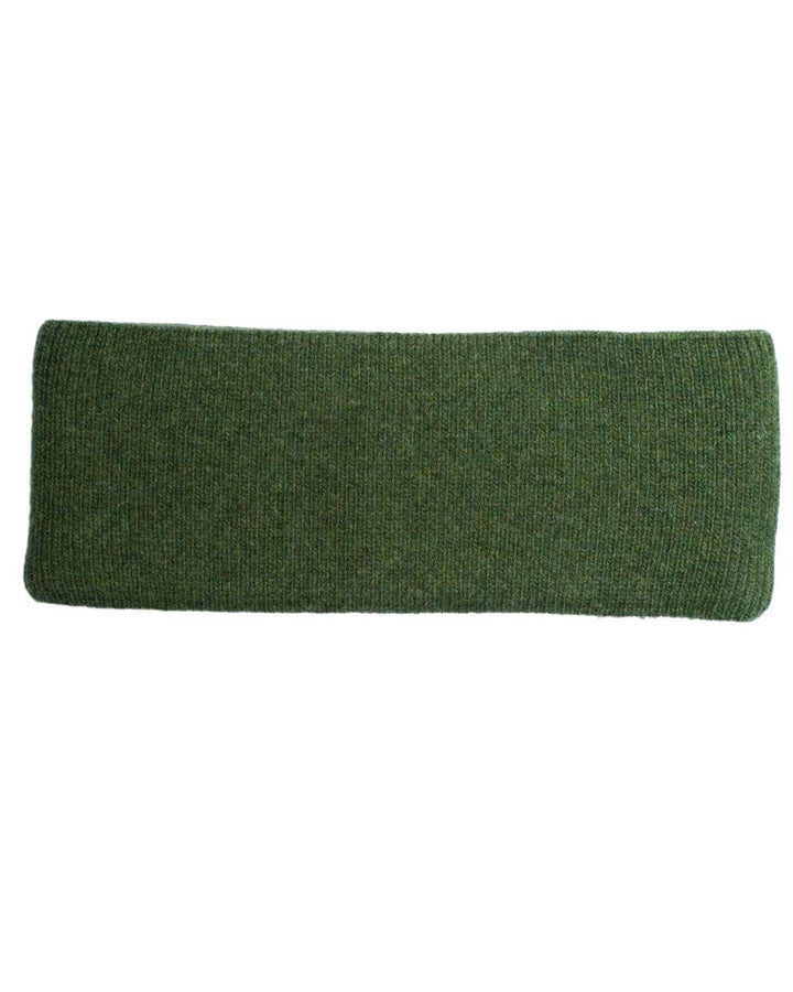 FosterNatur, Merino Stirnband mit Baumwollfutter, 100% Wolle Merino extrafein (Grün), Grün