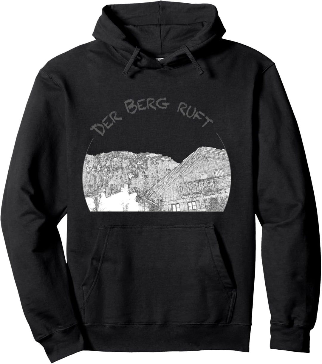 Der Berg ruft - Hütte - Berge Hintergrund Pullover Hoodie