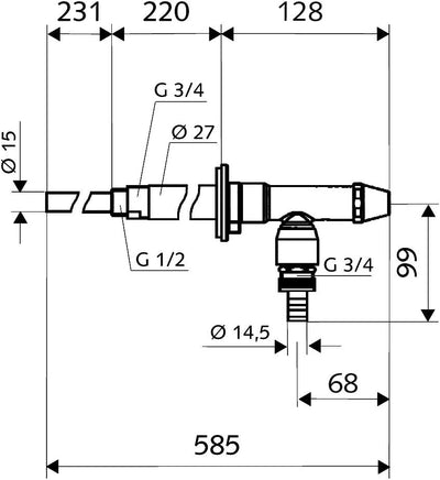 SCHELL 039960399 Frostsichere Aussenwandarmatur , Aussenarmatur POLAR II , Messing Armatur (Komplett