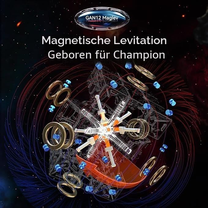 Bukefuno GAN 12 Maglev UV 3x3 Magnetischer Zauberwürfel Speed Puzzle Stickerless Cube Magic Flaggsch