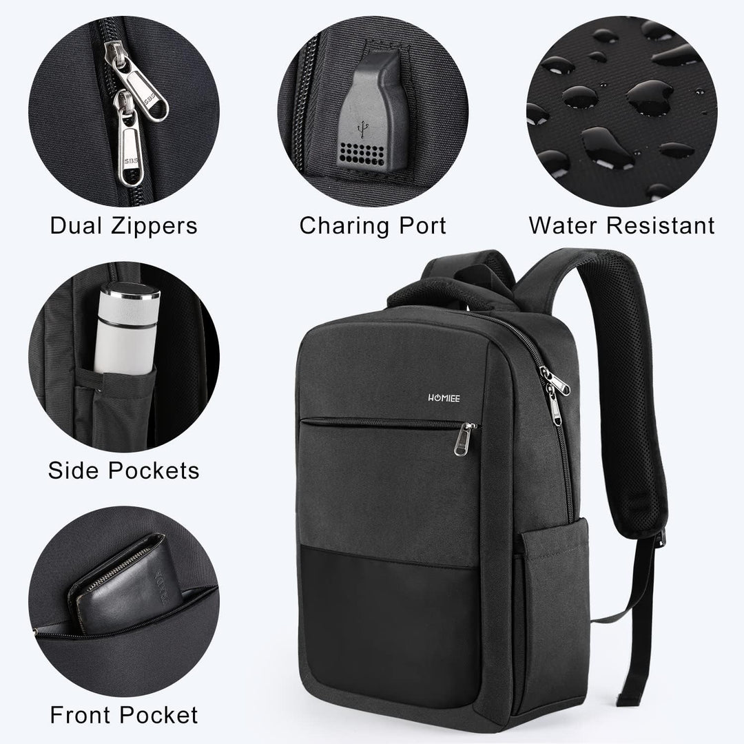 HOMIEE Laptop Rucksack, Herren 15.6 zoll Rucksack, Laptop Schulrucksack Multifunktion Business Noteb