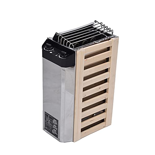 Saunaofen, 3,6 KW, Interne Steuerung, Temperaturverstellbar, Elektrischer Saunaofen aus Edelstahl, N