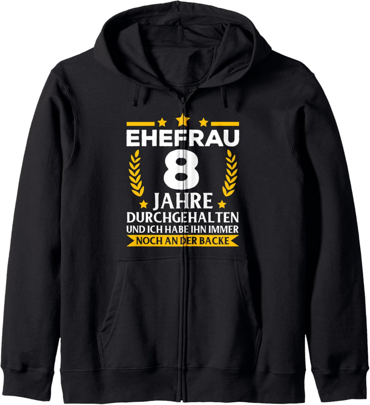 8. Hochzeitstag Blechhochzeit Ehefrau Kapuzenjacke