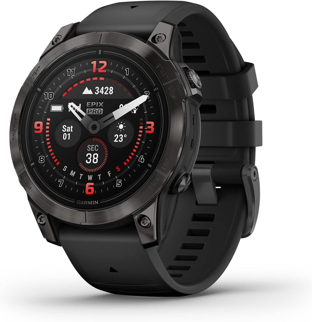 Garmin epix Pro (Gen 2) Sapphire Edition, 47 mm, Hochleistungs-Smartwatch, fortschrittliche Training