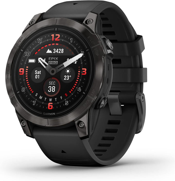 Garmin epix Pro (Gen 2) Sapphire Edition, 47 mm, Hochleistungs-Smartwatch, fortschrittliche Training