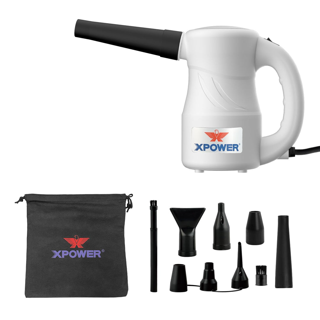 XPOWER Electric Air Duster for Dusting Drying Inflating Blowing Car Detailing Computer Leaf Blowing