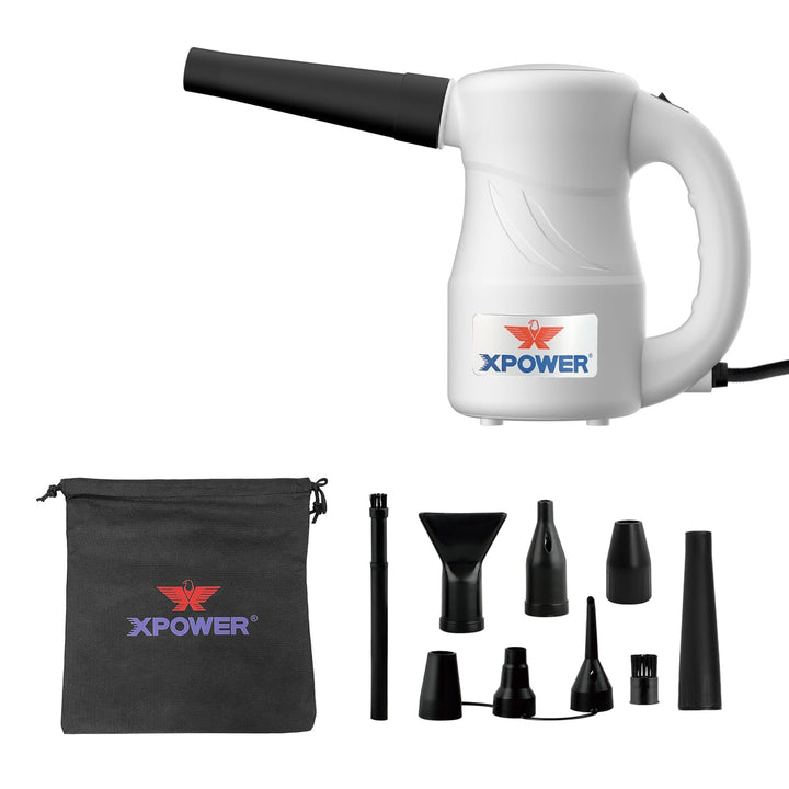 XPOWER Electric Air Duster for Dusting Drying Inflating Blowing Car Detailing Computer Leaf Blowing