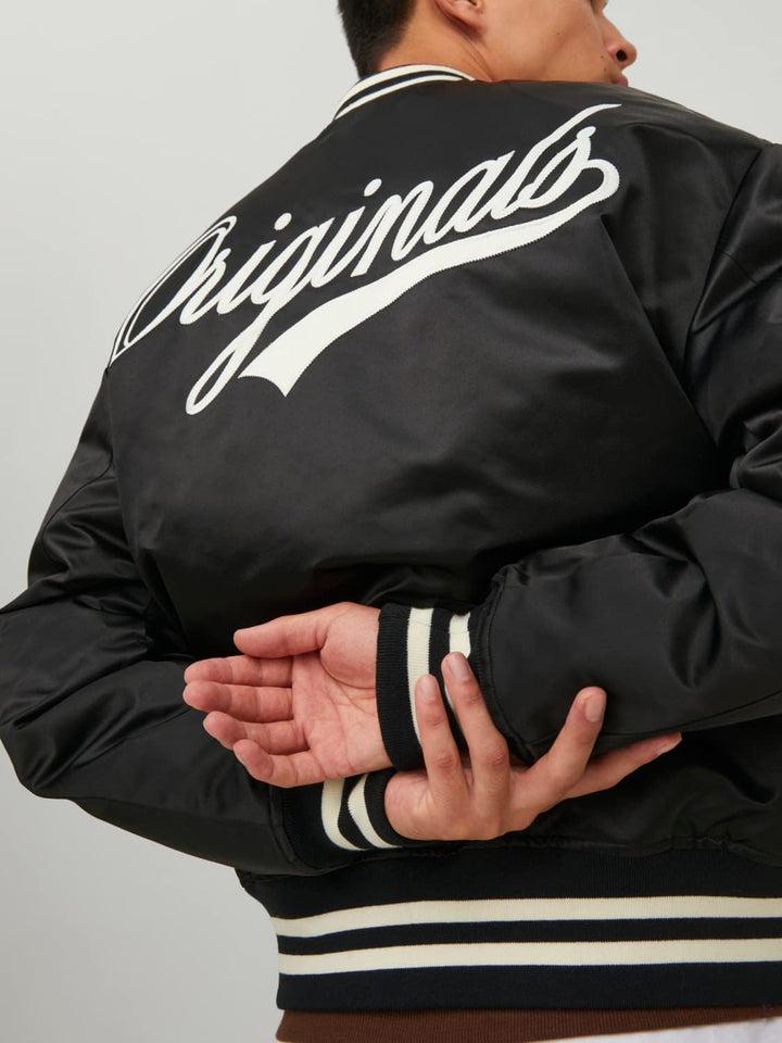 JACK & JONES Herren Jorstudio Bomber Bomberjacke, Schwarz