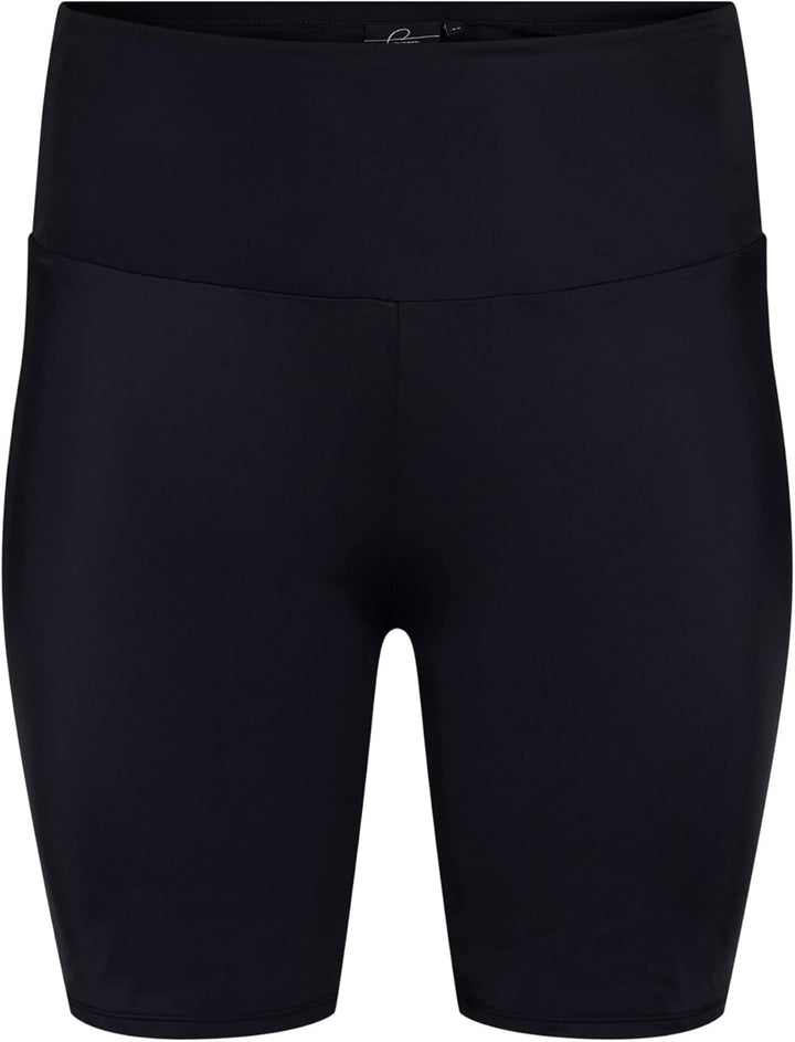 Zizzi Swim by Damen Grosse Grössen Badeshorts Lang Hohe Taille Gr 42 Grosse Grössen Schwarz, 42 Gros