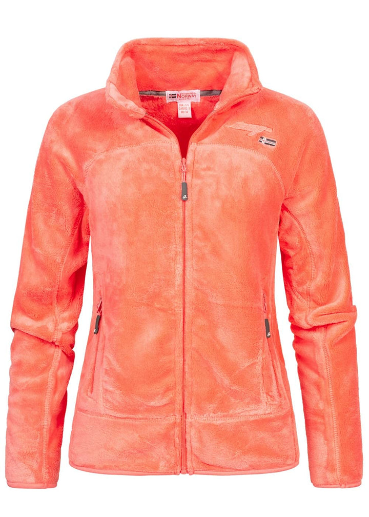 Geographical Norway Damen warme Übergangs Outdoor Fleecejacke mit Stehkragen bans production L Saumo