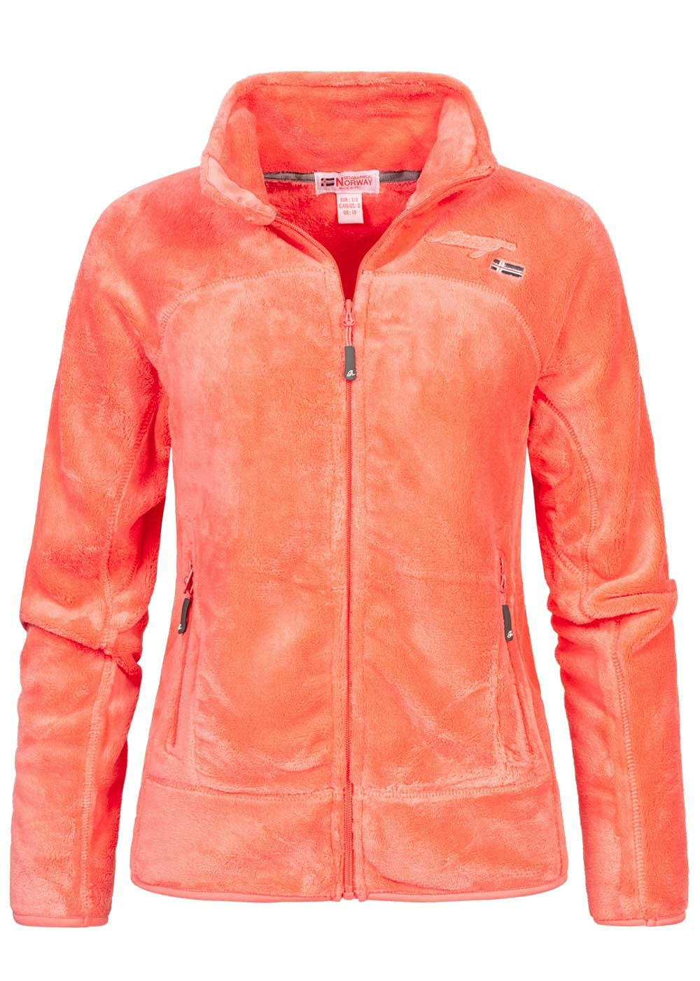 Geographical Norway Damen warme Übergangs Outdoor Fleecejacke mit Stehkragen bans production S Saumo