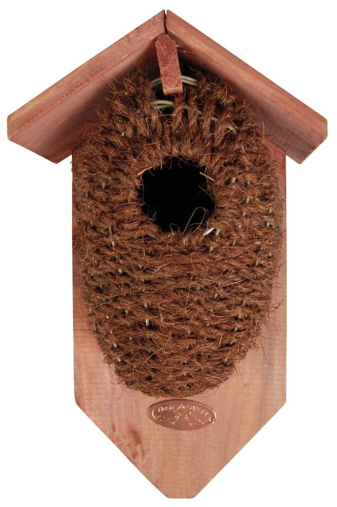 5 Stück Esschert Design Nistkasten, Vogelhaus mit Kokoshöhle, ca. 15,2 cm x 10,2 cm x 26,2 cm Holz/K