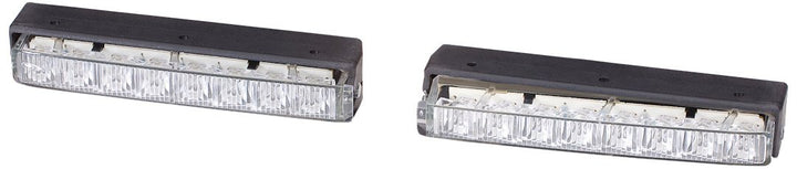 HELLA - LED-Tagfahrleuchtensatz - LEDayLine 15 - 12V - rechteckig - Einbau - Lichtscheibenfarbe: gla