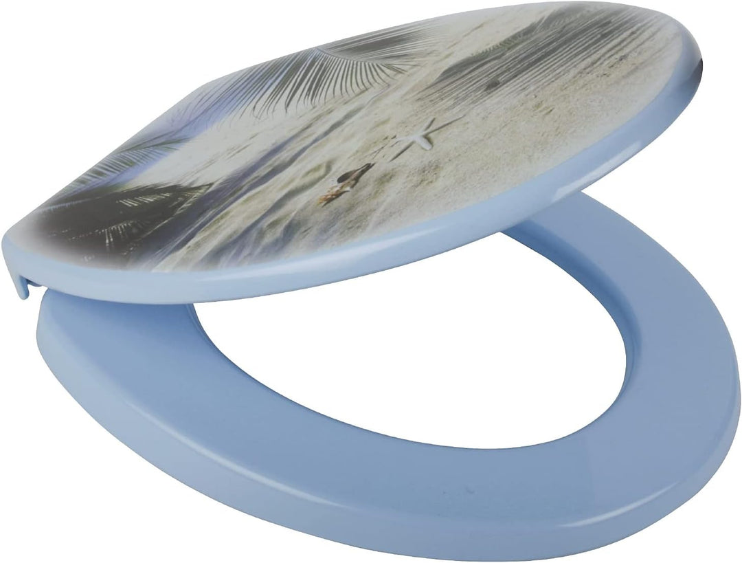 Sanlux 40385 6 Sitz Urlaubsfeeling, Toilettensitz, WC-Brille aus Duroplast, Klodeckel, Toilettendeck