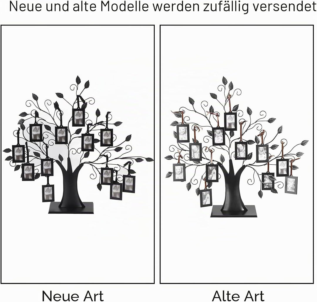 Wakects Stammbaum-Bilderrahmenständer, mit 6 oder 12 Aufgehängten Bilderrahmen, Mittlerer Metallbaum