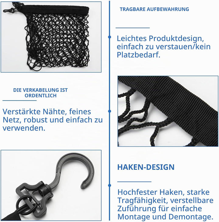 Schutzgitter Auto Barriere Trennnetz, Hundegitter für Kofferraum, 120x90 cm, Doppelschicht Polypropy