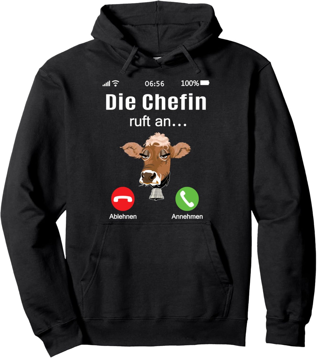 Kuh ruft Arbeit Bauernhof Kühe rufen Landwirt Pulli Pullover Pullover Hoodie