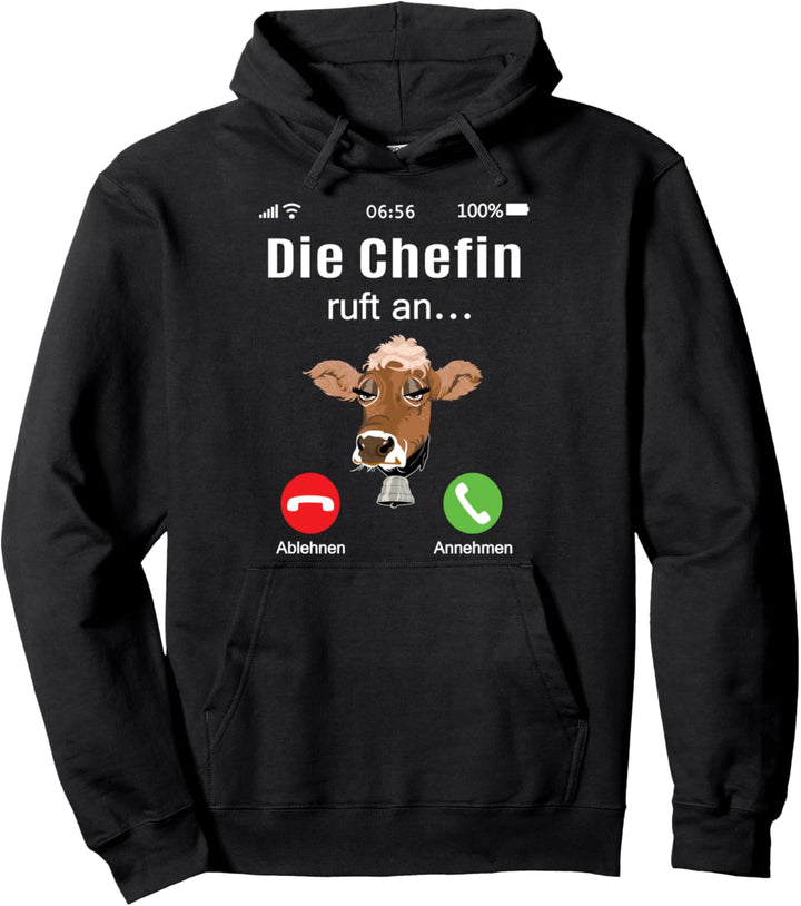 Kuh ruft Arbeit Bauernhof Kühe rufen Landwirt Pulli Pullover Pullover Hoodie