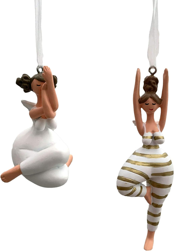 Yoga Engel Anhänger, süsse Geschenkidee, Christbaumschmuck, Fensterdekoration, kleine Dekofigur zum