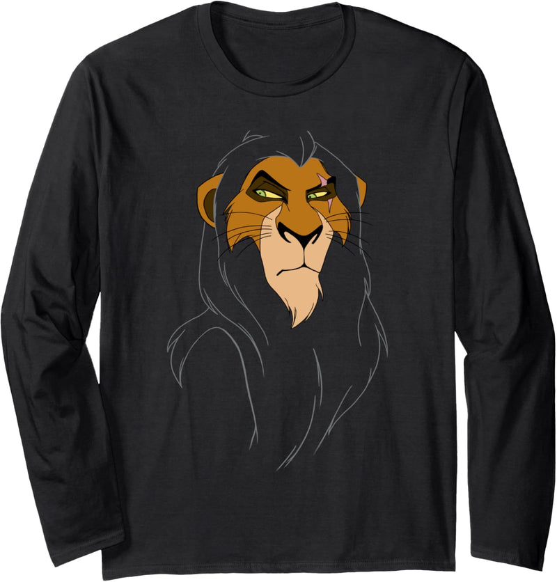 Disney The Lion King Scar Large Face Langarmshirt