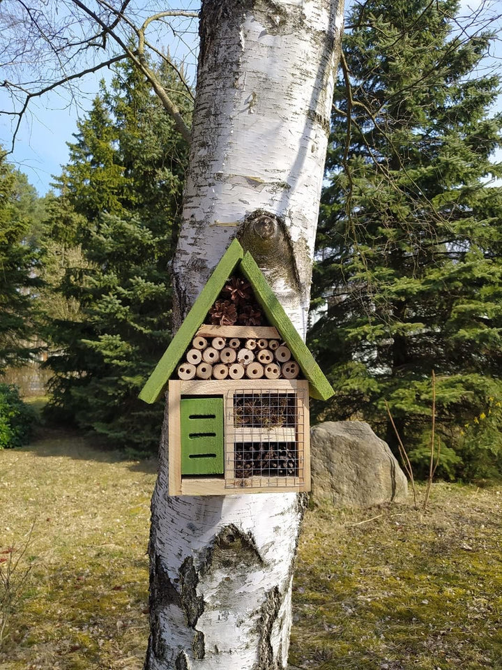 Insektenhaus Insektenhotel XL Bienenhaus Holz Winterquartier Biene Nistkasten 37x21x8cm