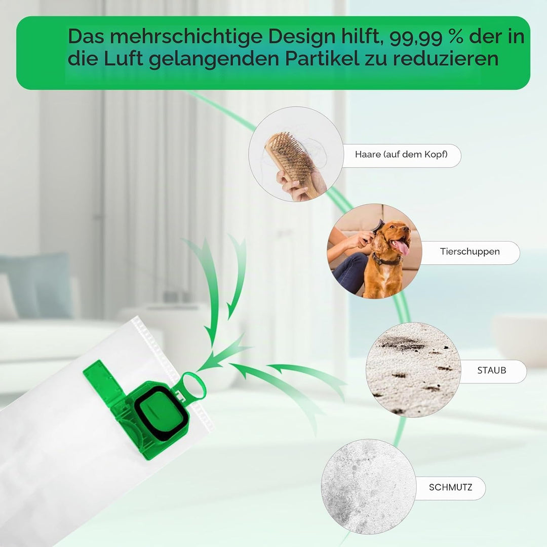 13 Staubsaugerbeutel für Vorwerk Kobold VK140 VK150 mit 2 Filter, 2 sauberen Bürsten, Zubehör-Set fü