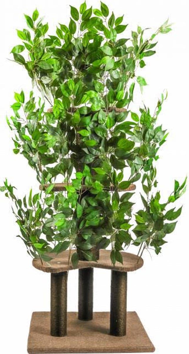 Katzenkratzbaum 160cm – Stabiler Kratzbaum mit austauschbaren Blättern – Für grosse Katzen – Modern