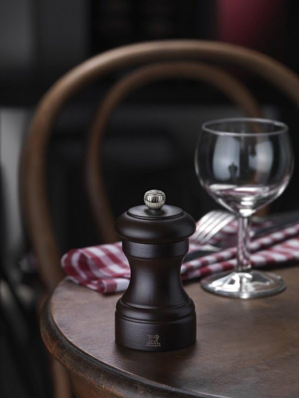 Peugeot 24208 Bistro Salzmühle Holz, 5 x 5 x 10 cm, matt schwarz Matt Schwarz Salzmühle, Matt Schwar