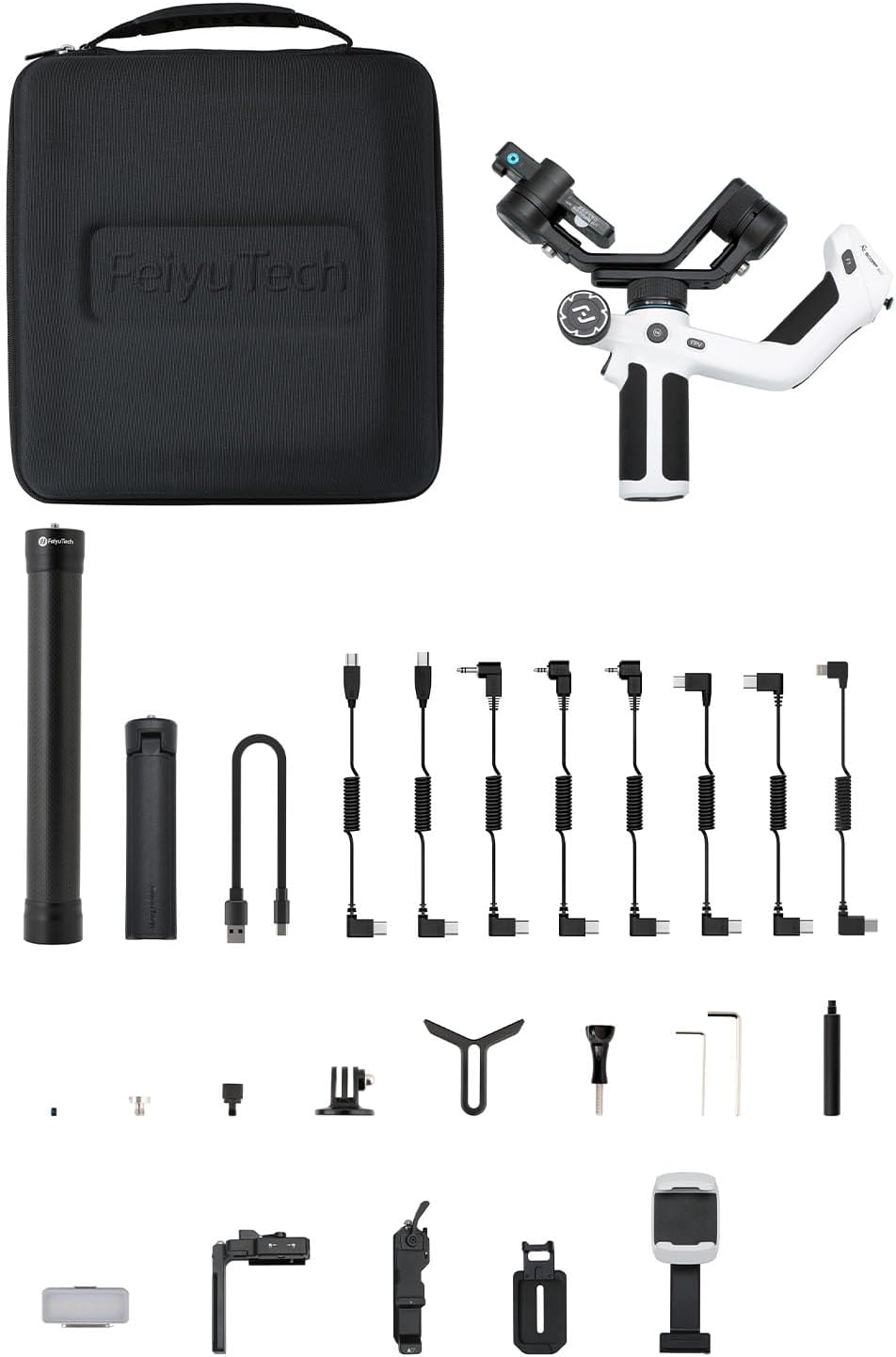 Feiyu SCORP Mini 2 Kit - AI-Tracking Stabilisator für spiegellose Kameras/Action Kamera/iPhone&Samsu