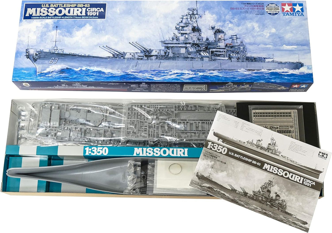 Tamiya 300078029-1:350 US Schlachtschiffs BB-63 Missouri ('91)