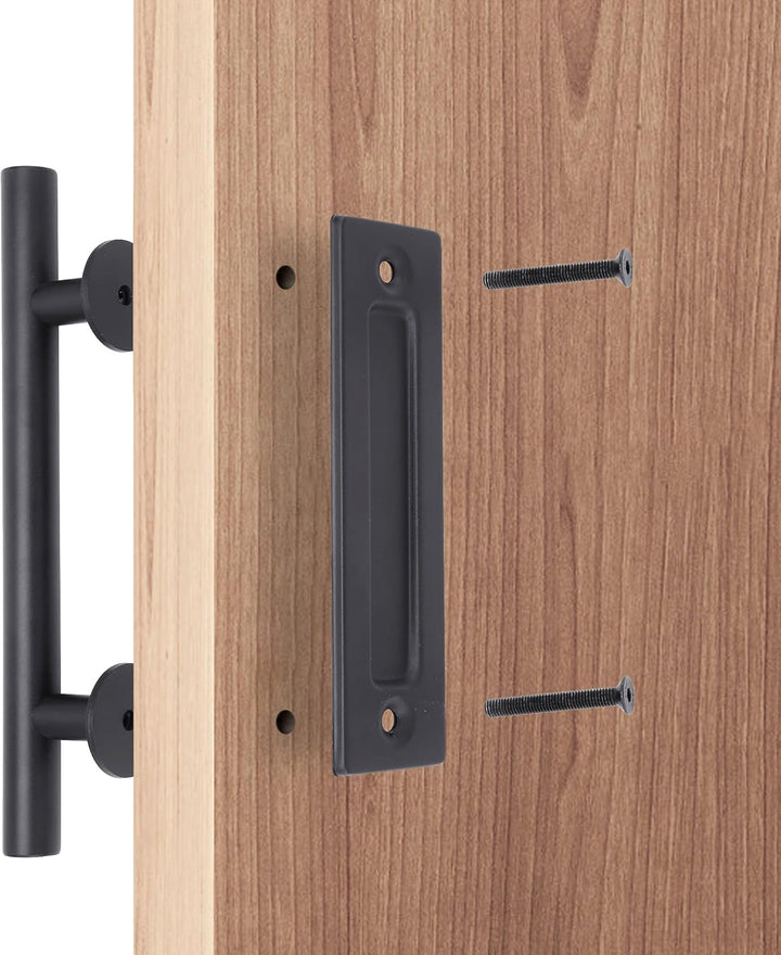 Lpraer 30CM Schiebetüren Griff Schwarze Scheunentorgriff Schiebetür zieht-Griff Schiebe Türgriff Küc