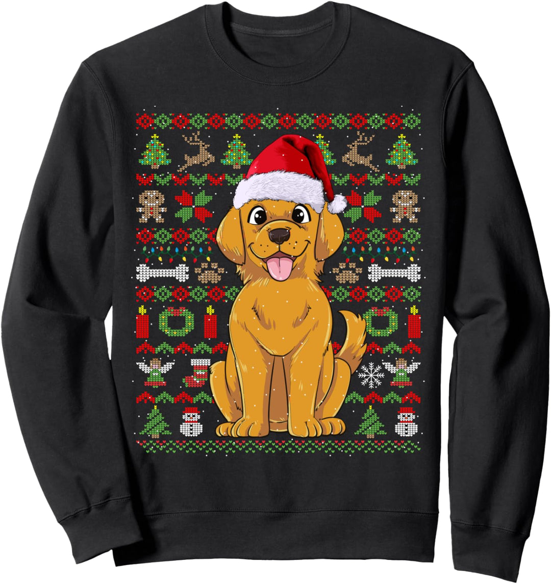Ugly Christmas Golden Retriever Weihnachten Hunde Geschenk Sweatshirt