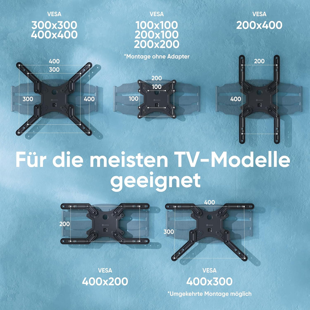 ONKRON neig- und schwenkbare Halterung für TV 37" - 70" mit einem Gewicht bis zu 36,4 kg max VESA 40