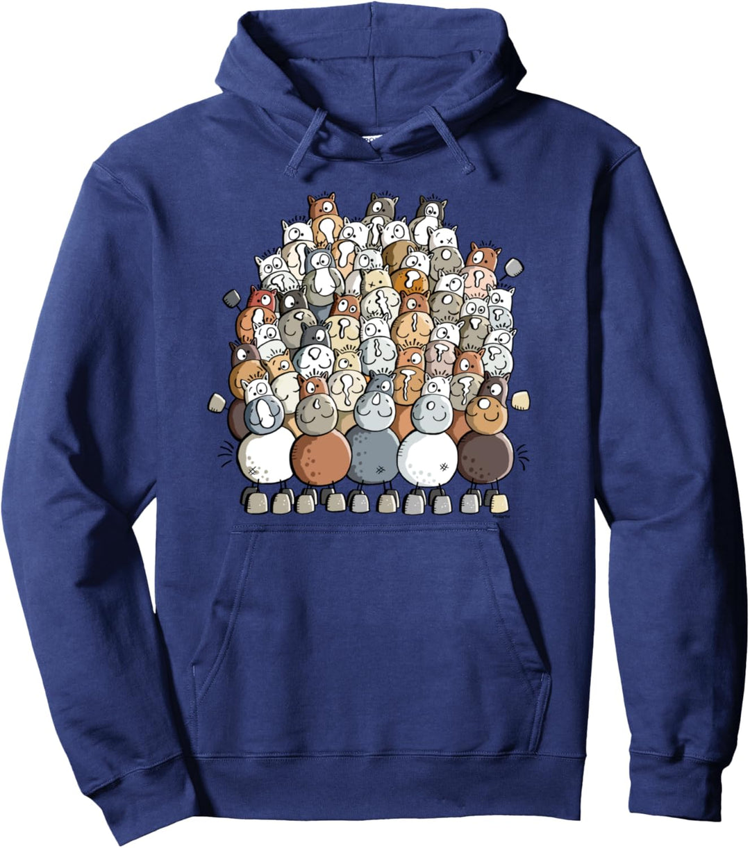 Funny Pferde Herde I Ponyhof I Fun Pferd Reiter Design Pullover Hoodie