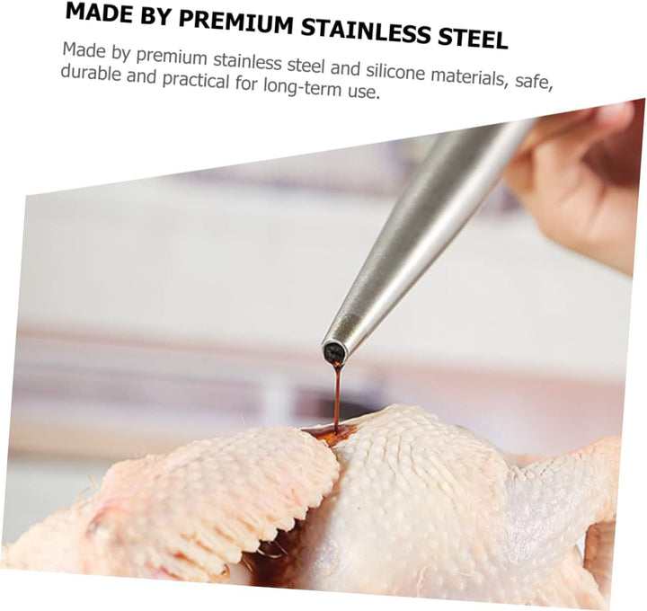 Garneck Bbq Bratspritze Edelstahl 304 Mit Lebensmittelechtem Silikon Grill Für Truthahn Und Fleisch