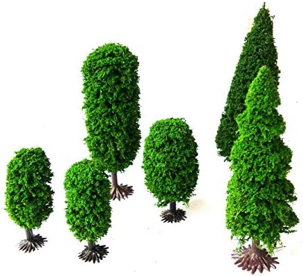 OrgMemory Modellbau Bäume, Mischwald Bäume, h0 Figuren, h0 Bäume, (19pcs, 5-15 cm), Tabletop Gelände