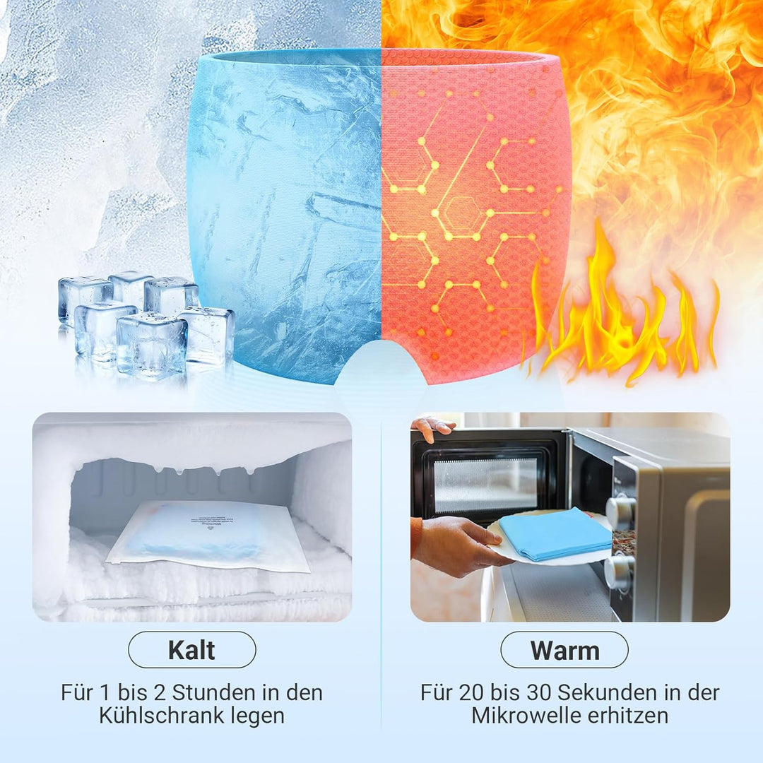 Comfytemp Gel Kühlmütze Migräne Maske, Dehnbare Kühlpads Headache Relief Hat, Kaltkompressionstherap