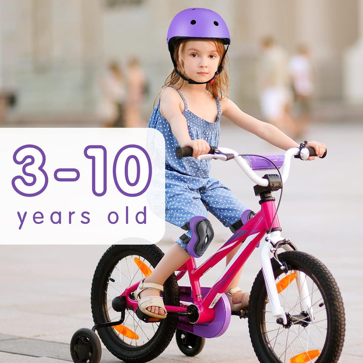 WayEee Knieschoner Kinder mit Helm, Schonerset Kinder 3-10 Jahre, Knieschützer Inliner Kinder Schutz