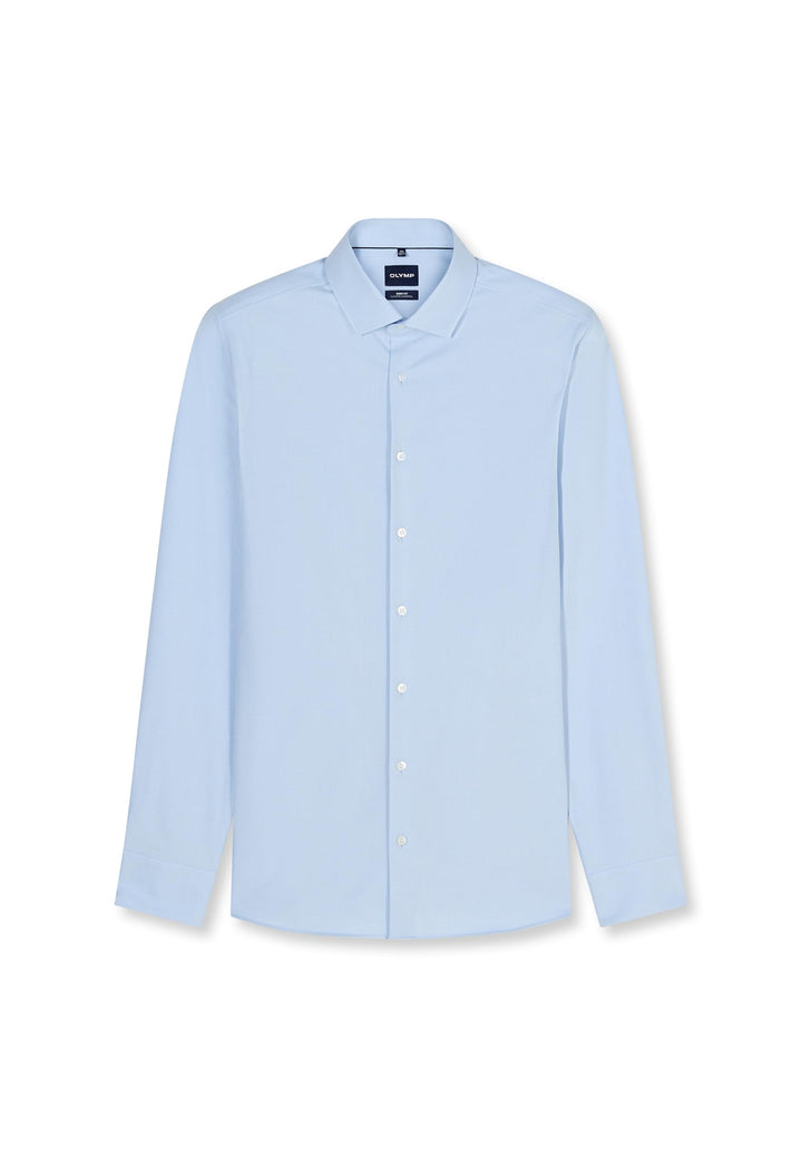 OLYMP Herren Businesshemd Langarm Level Five 24/Seven,Twill,Body fit,Modern Kent 38 Hellblau, 38 Hel