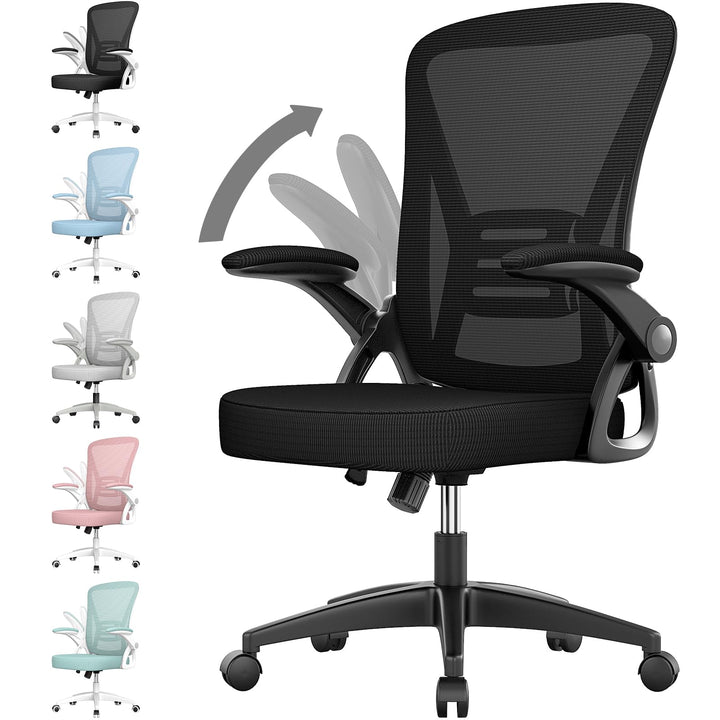 rattantree Bürostuhl, Ergonomischer Schreibtischstuhl mit Lendenwirbelstütze, Verstellbare Armlehnen