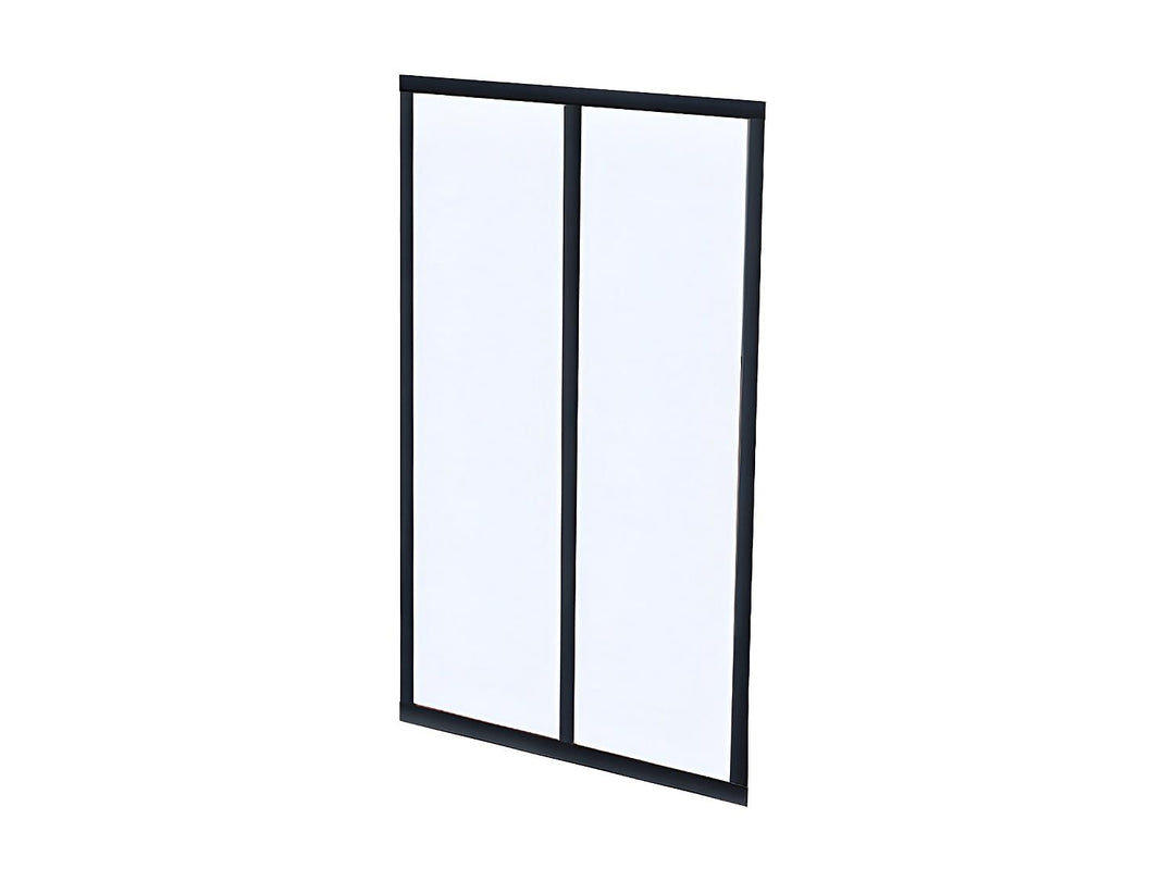 Vente-unique - Atelier-Glaswand - 60 x 130 cm - thermolackiertes Aluminium - Schwarz - Bayview