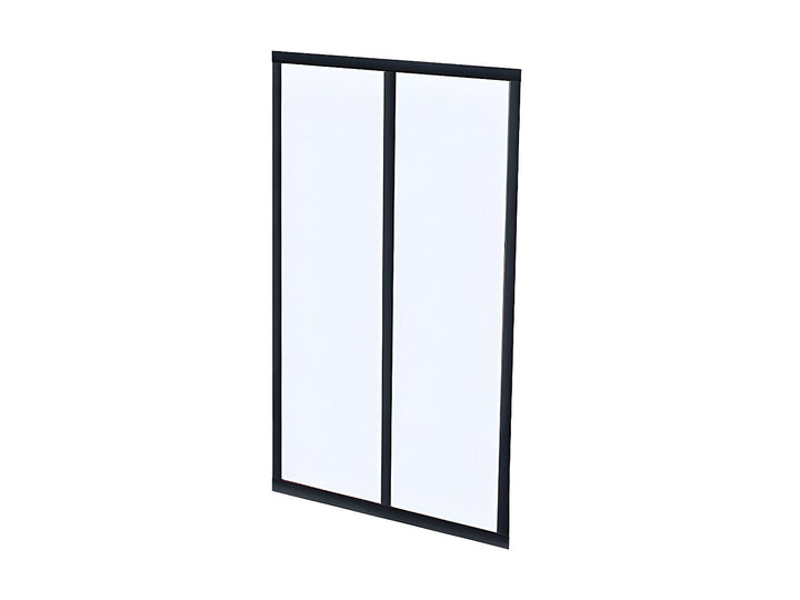Vente-unique - Atelier-Glaswand - 60 x 130 cm - thermolackiertes Aluminium - Schwarz - Bayview