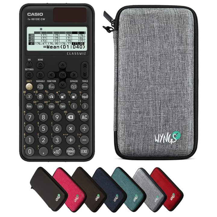 CALCUSO Sparpaket: Casio FX-991DE CW ClassWiz technisch-wissenschaftlicher Schulrechner + WYNGS Schu