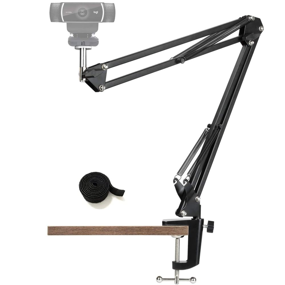 Tentucro Webcam Ständer Halter Desktop Kamera-Schreibtisch-Klemmhalterung für Logitech Webcam C922 C
