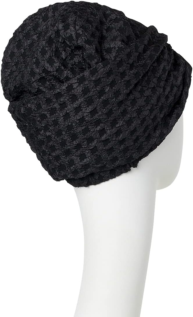 Christine Headwear Damen • - EMMY V turban Black, Black matte'n'shiny, Einheitsgrösse EU