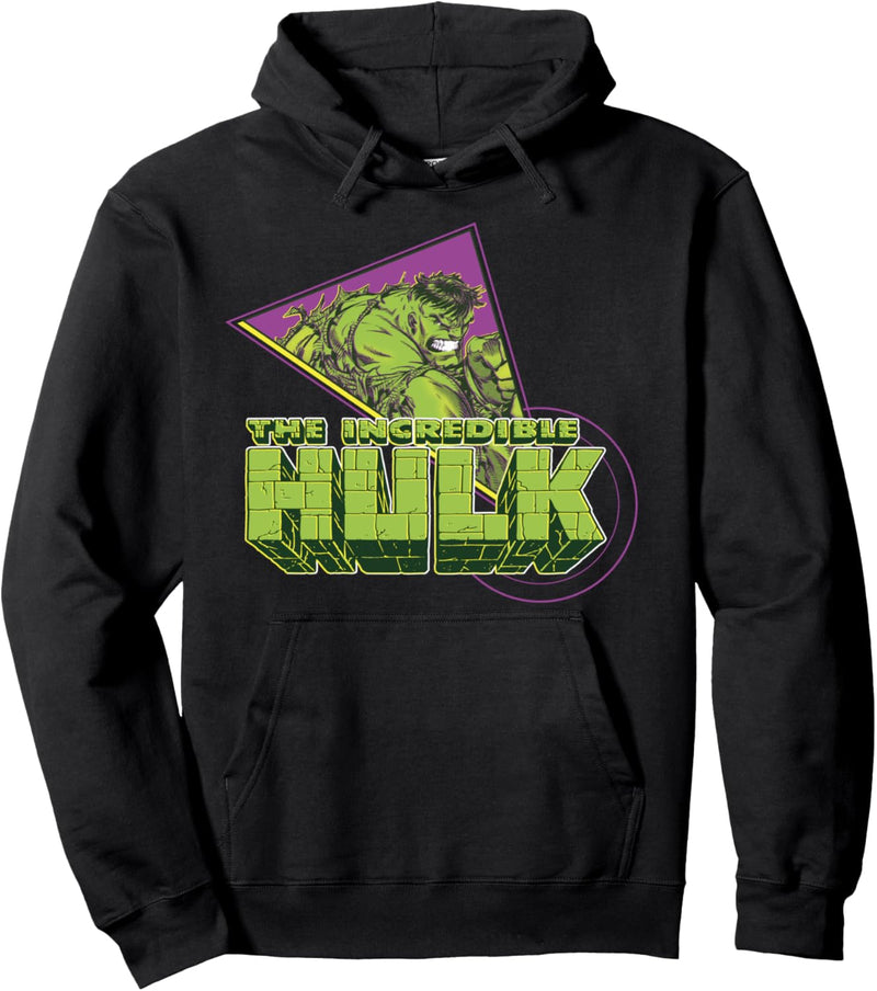 Marvel The Incredible Hulk Retro Abstract Portrait Logo Pullover Hoodie
