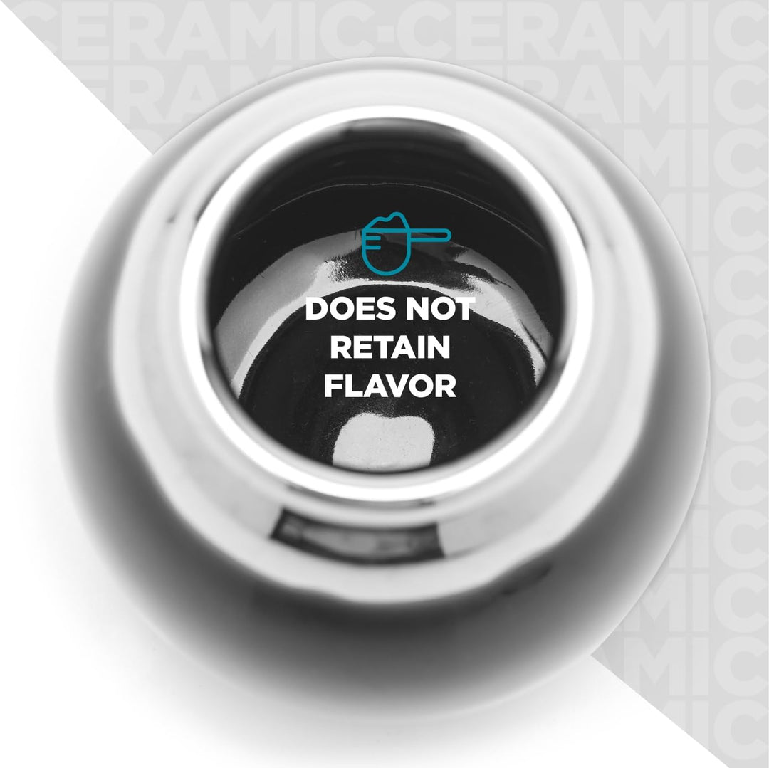 balibetov Keramik Yerba Mate Tee Set (Mate Becher - 200 ml) | Inklusive 1 Bombilla (Strohhalm) für M