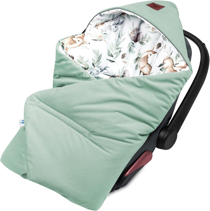 Pepi - Einschlagdecke Babyschale - 90x90 cm - Kinderwagen Decke - Babyschale Decke - Baumwolle Babyd