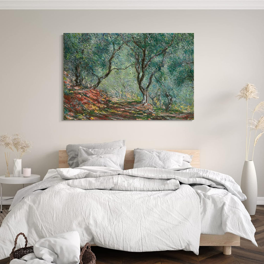 Printed Paintings Leinwand (80x60cm): Claude Monet - Olivenholz im Moreno Garten 80x60 cm, 80x60 cm