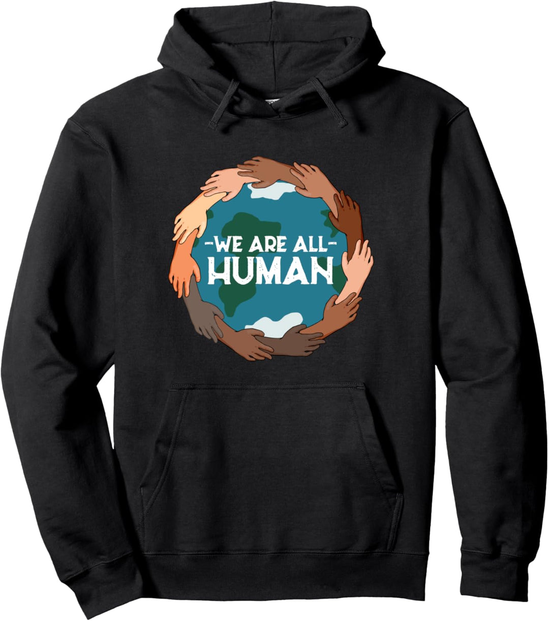 Black History Month Equality We Are All Human Hands Circle Pullover Hoodie